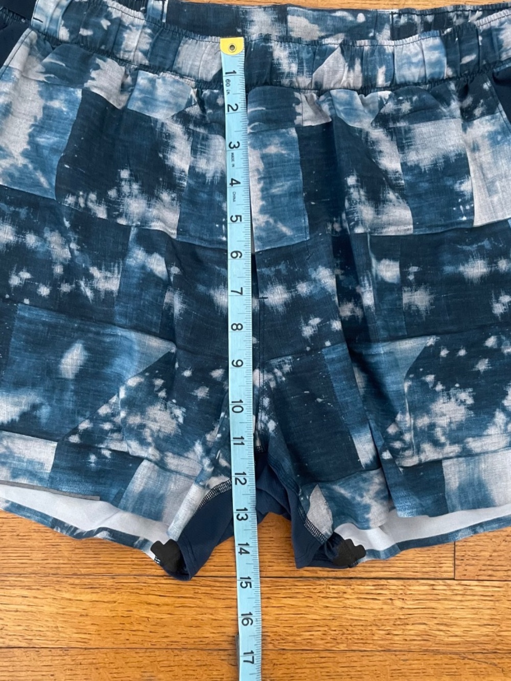Lululemon Surge Short 4" Updated Out Of Mind Mini Bleached Indigo Starlight - Picture 6 of 10